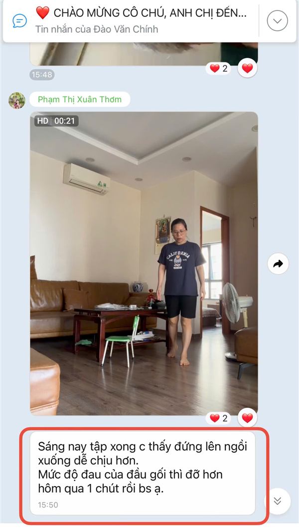 Phản hồi của học viên trong nhóm tập