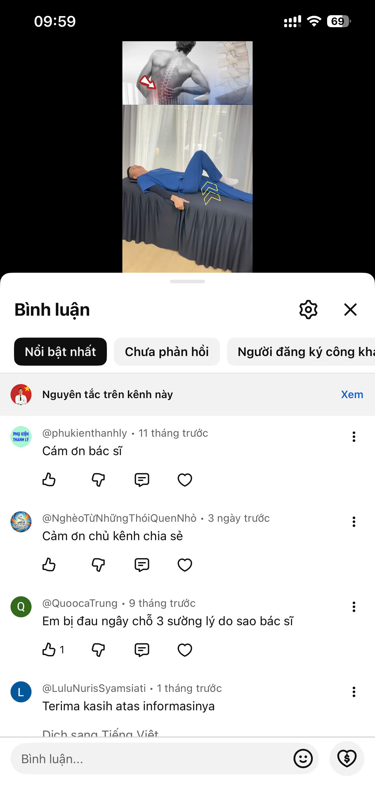 Phản hồi cảm ơn của học viên