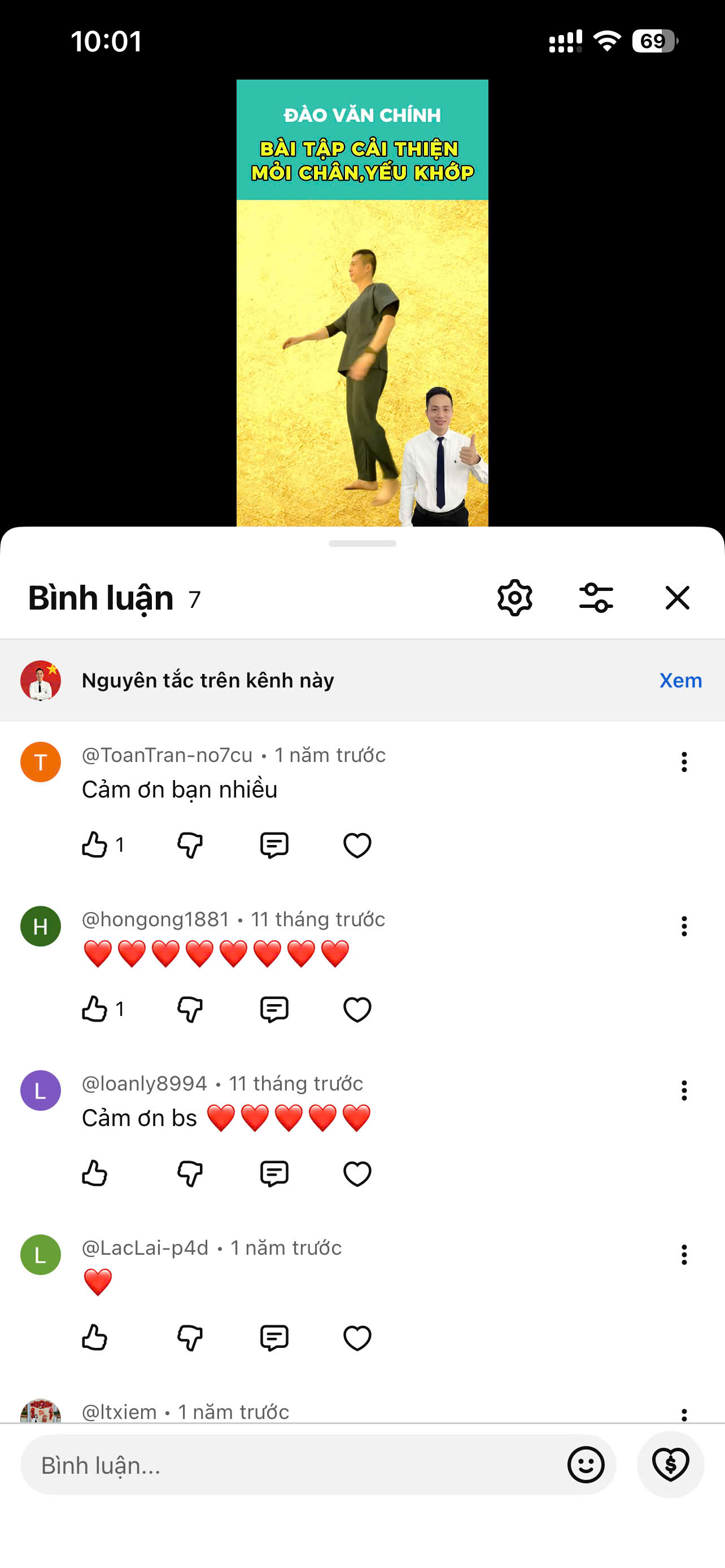 Phản hồi cảm ơn của học viên